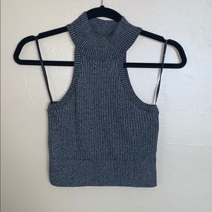 Cropped ribbed tank